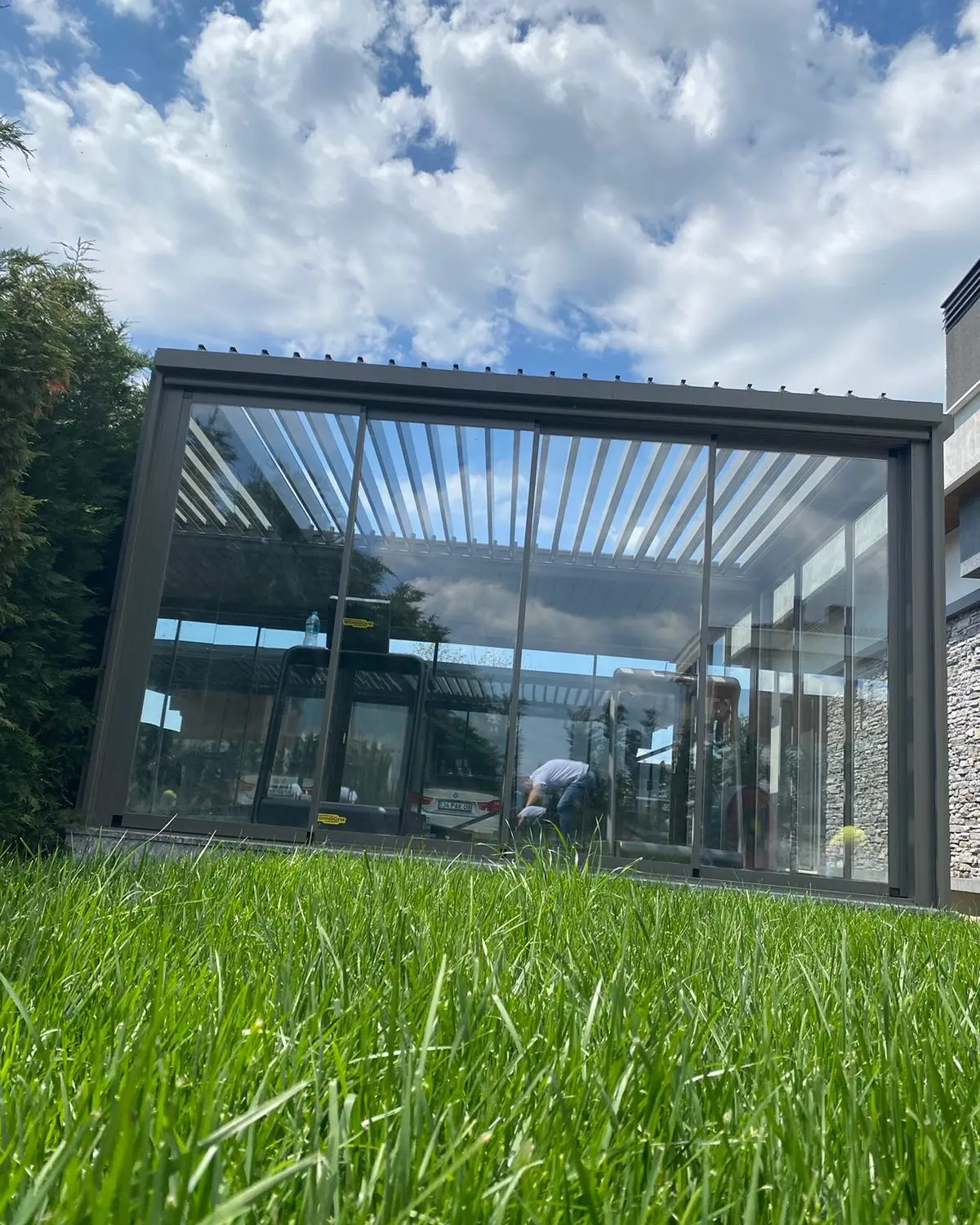 Folding aluminum door systems